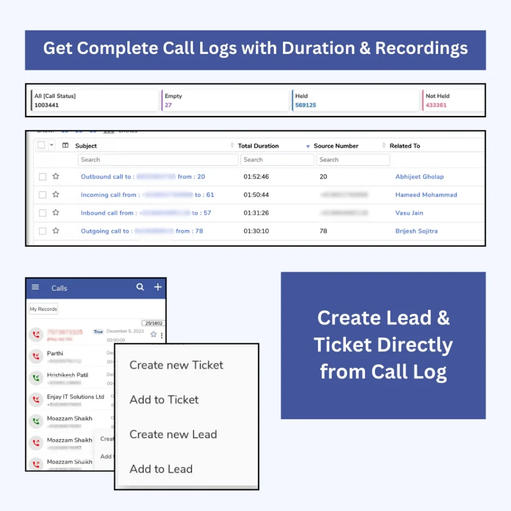 Sangam CRM 3 1Synapse Call Log